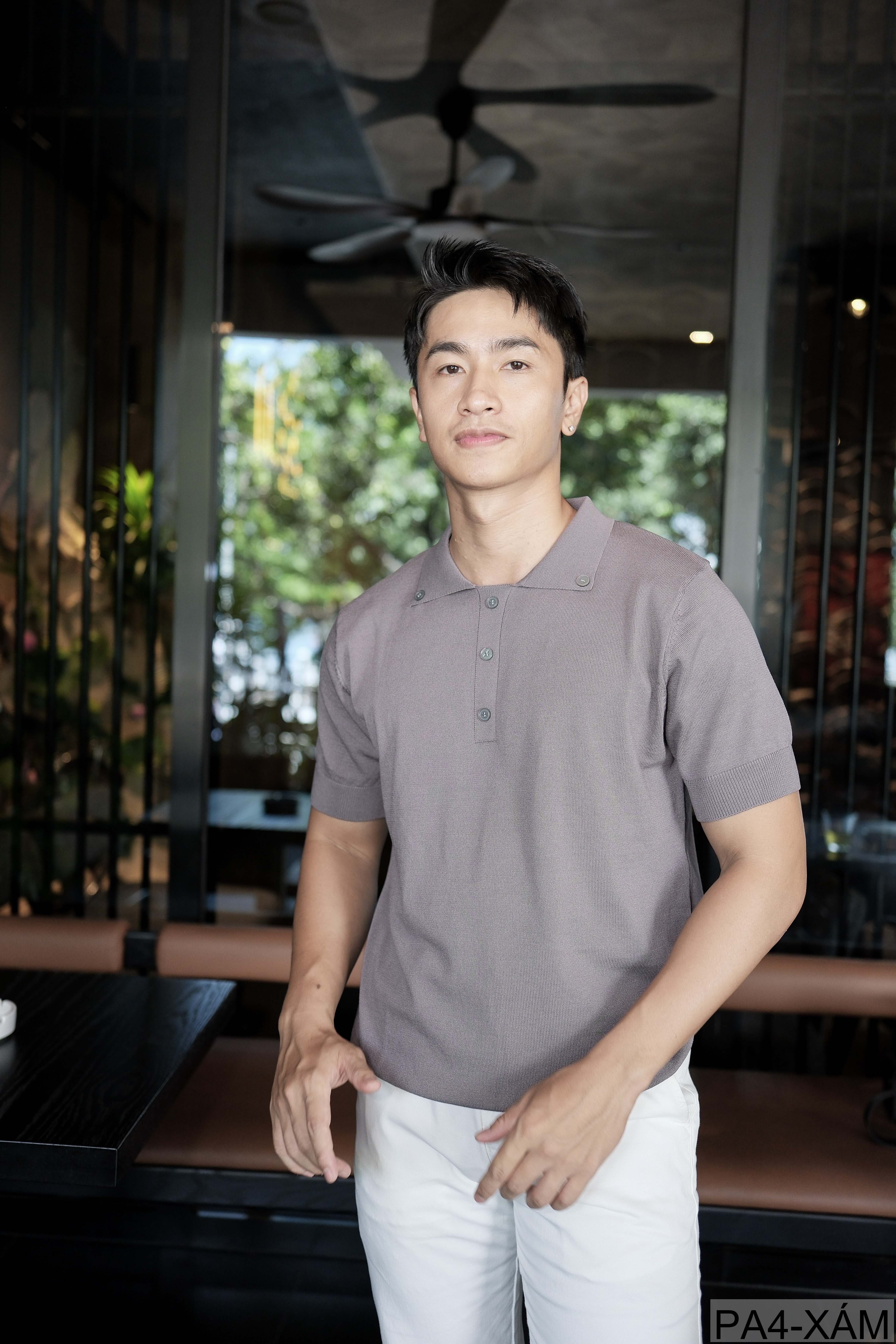 PA4 - Áo Polo Tay Ngắn Phong Cách Retro Mỹ Dáng Rộng, Chất Liệu Mềm Mại Thoáng Khí