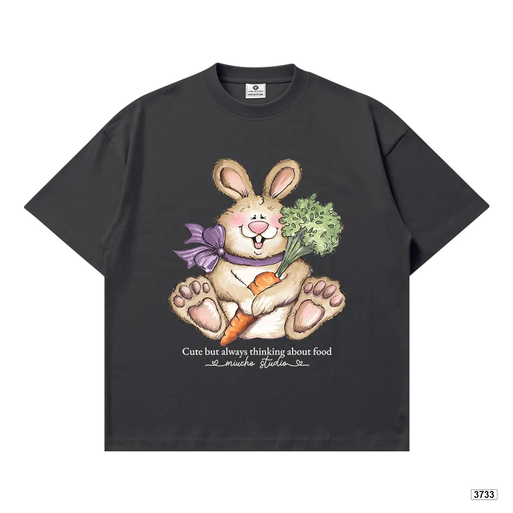 Áo thun nữ form boxy chất thoáng mát mùa hè hoạt hình thỏ Miucho 3733_thumbnail_12