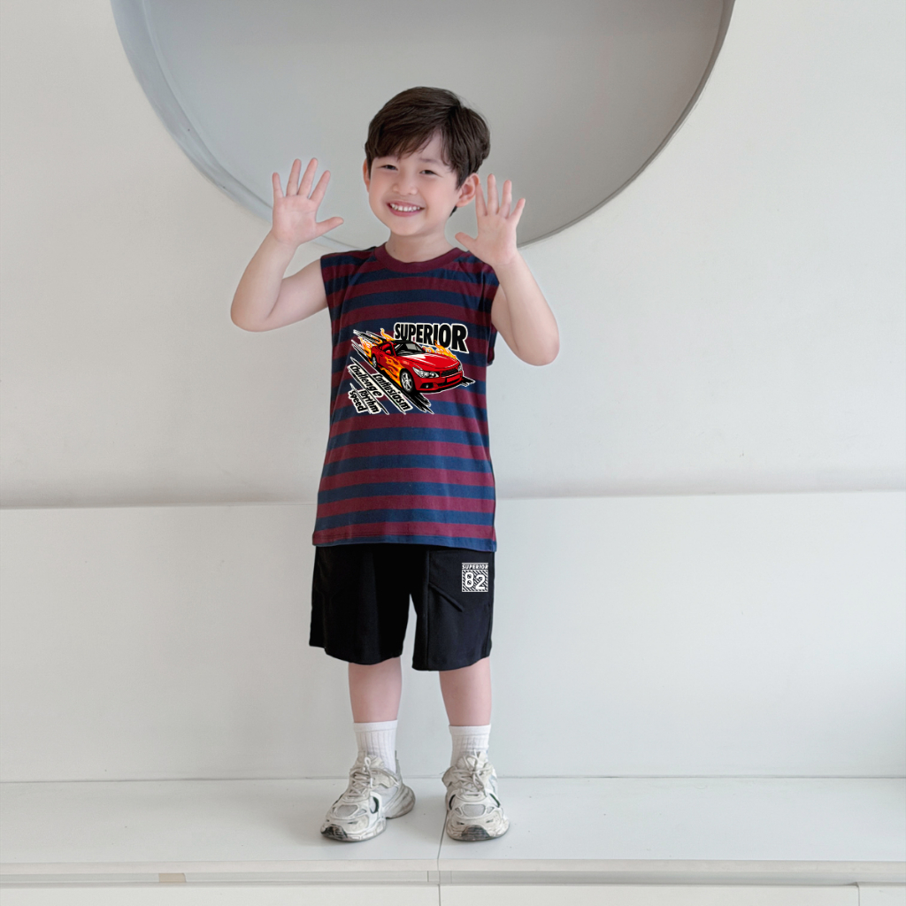 Bộ ba họa tiết kẻ ngang bé trai hình Ô TÔ - Loza Kids IB656_thumbnail_2