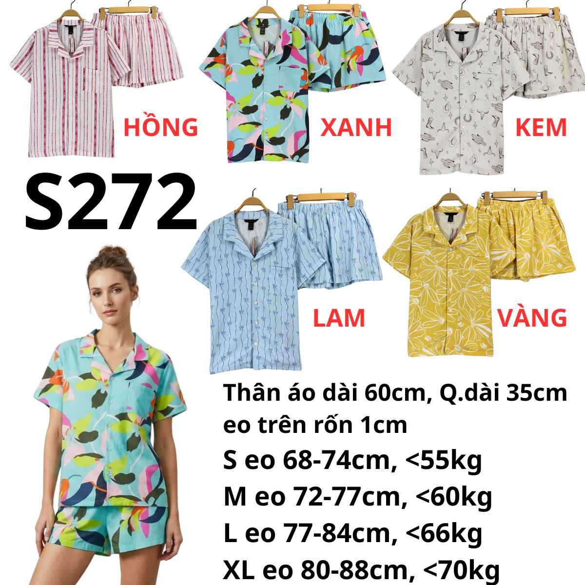 S272-SET BỘ PIZAMA LINEN