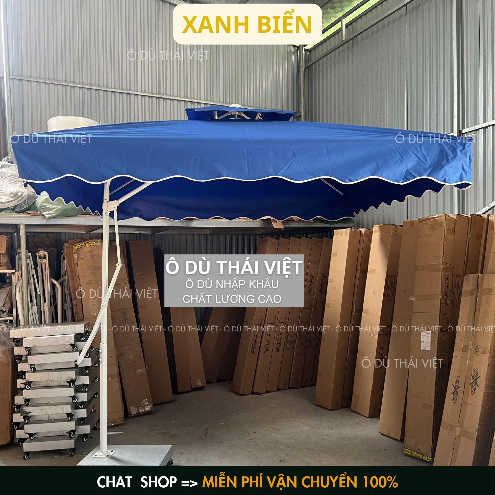 Dù che lệch tâm vuông ngoài trời rộng 2,5x2,5m HÀNG NHẬP KHẨU CAO CẤP vải dù polyester chống thấm tuyệt đối_thumbnail_11