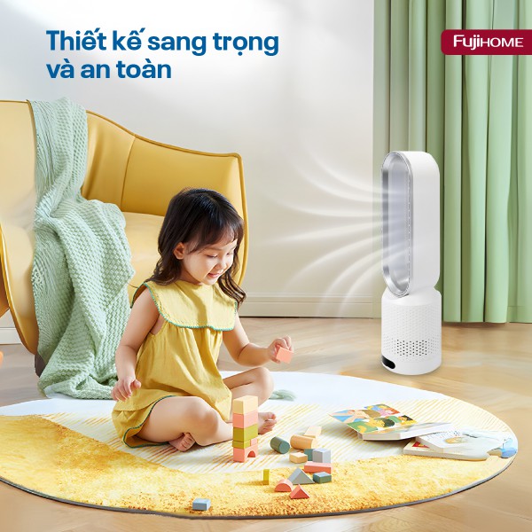 Quạt không cánh mini lọc không khí khử khuẩn Anion + UV Fujihome BF16_thumbnail_9
