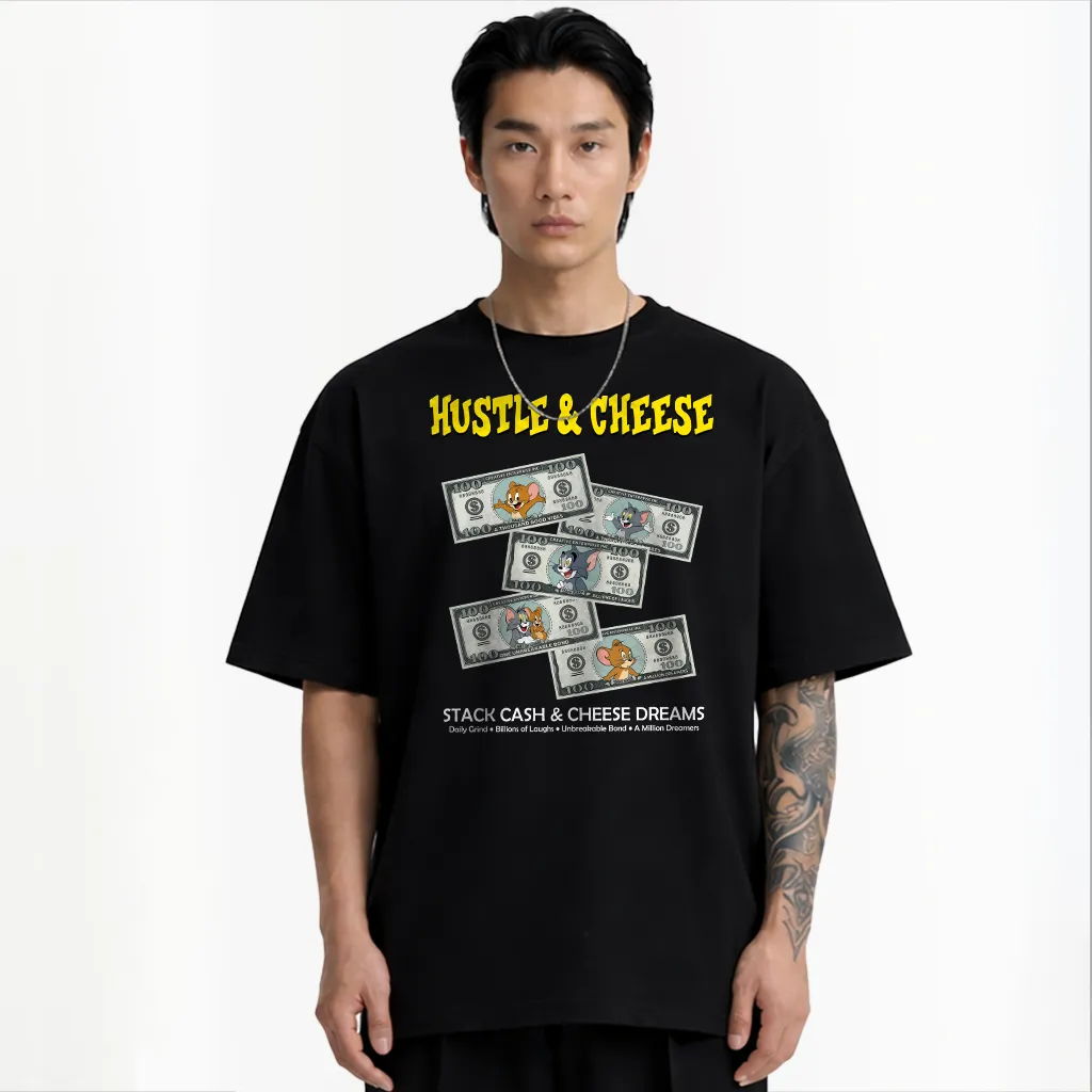 Áo thun nam form oversize local brand Hustle and Cheese TeePrint 3757_thumbnail_3