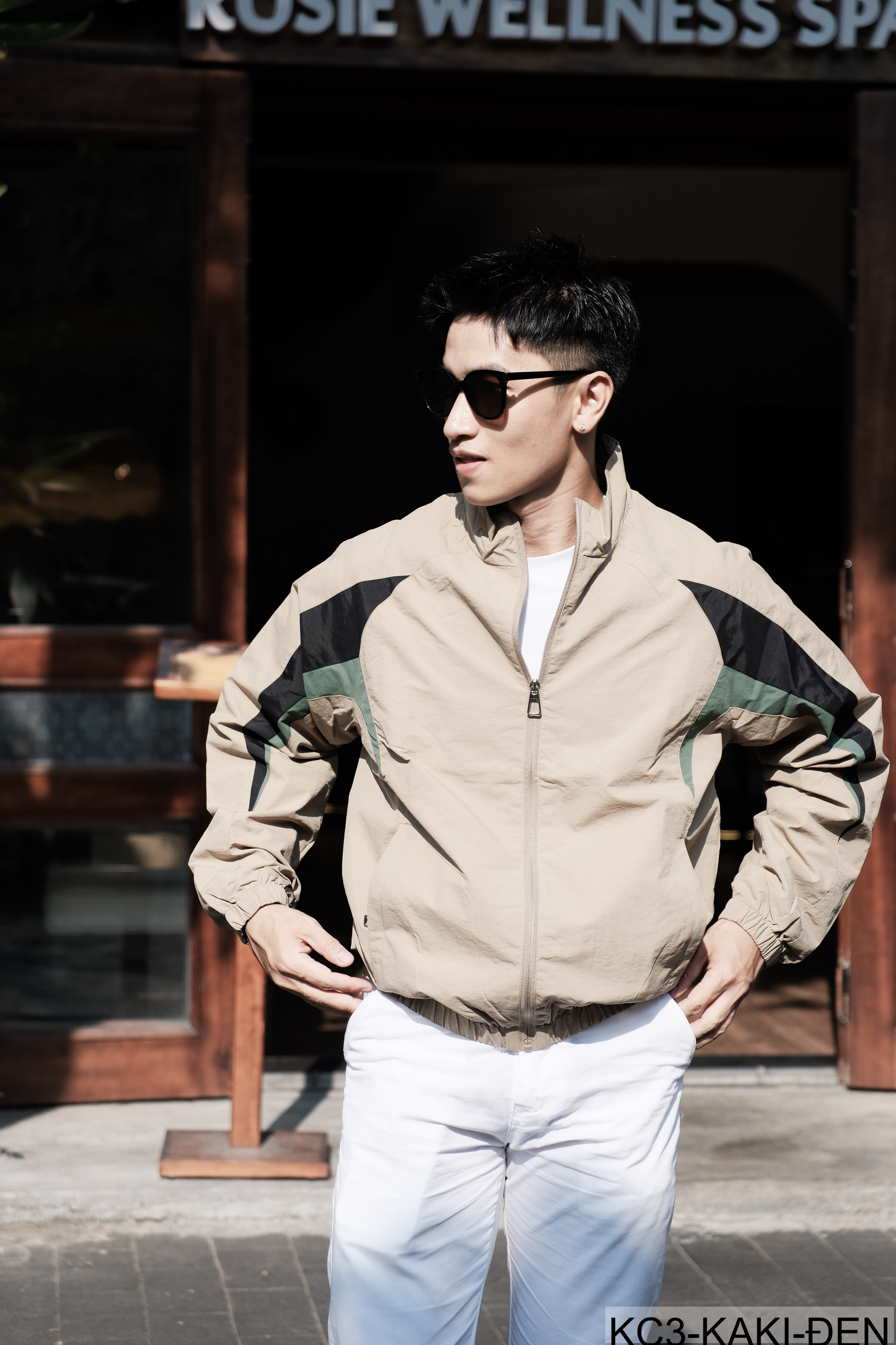 KC3 - Áo khoác nam cổ đứng phối màu năng động, chất polyester thoáng mát, form regular phù hợp xuân thu_thumbnail_24