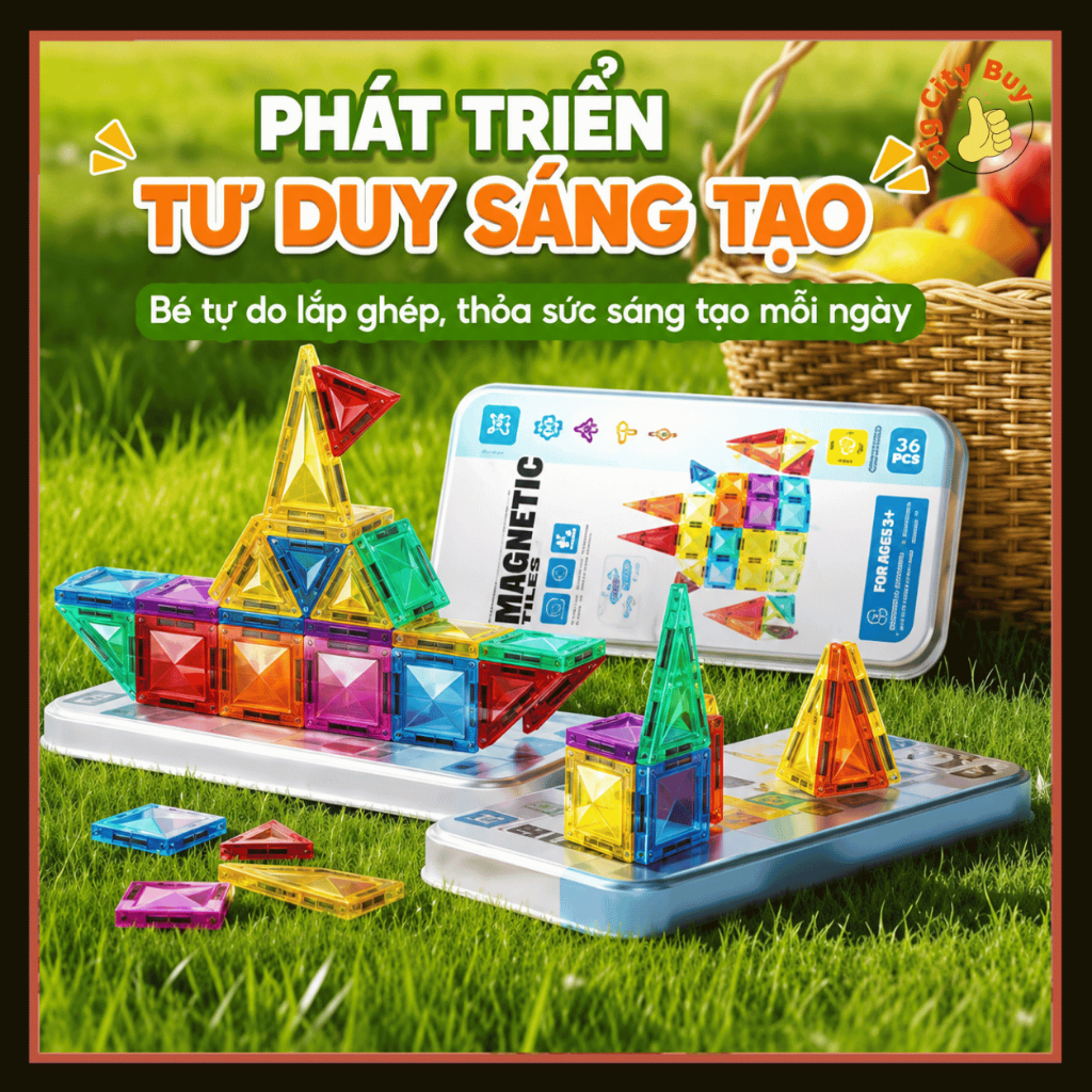 Bộ Ghép Hình Nam Châm Magnetic Lấp Lánh 36 Chi Tiết Xếp Hình Lắp Ráp Phát Triển Tư Duy Cho Bé BigcityBuy 344BGH_thumbnail_4