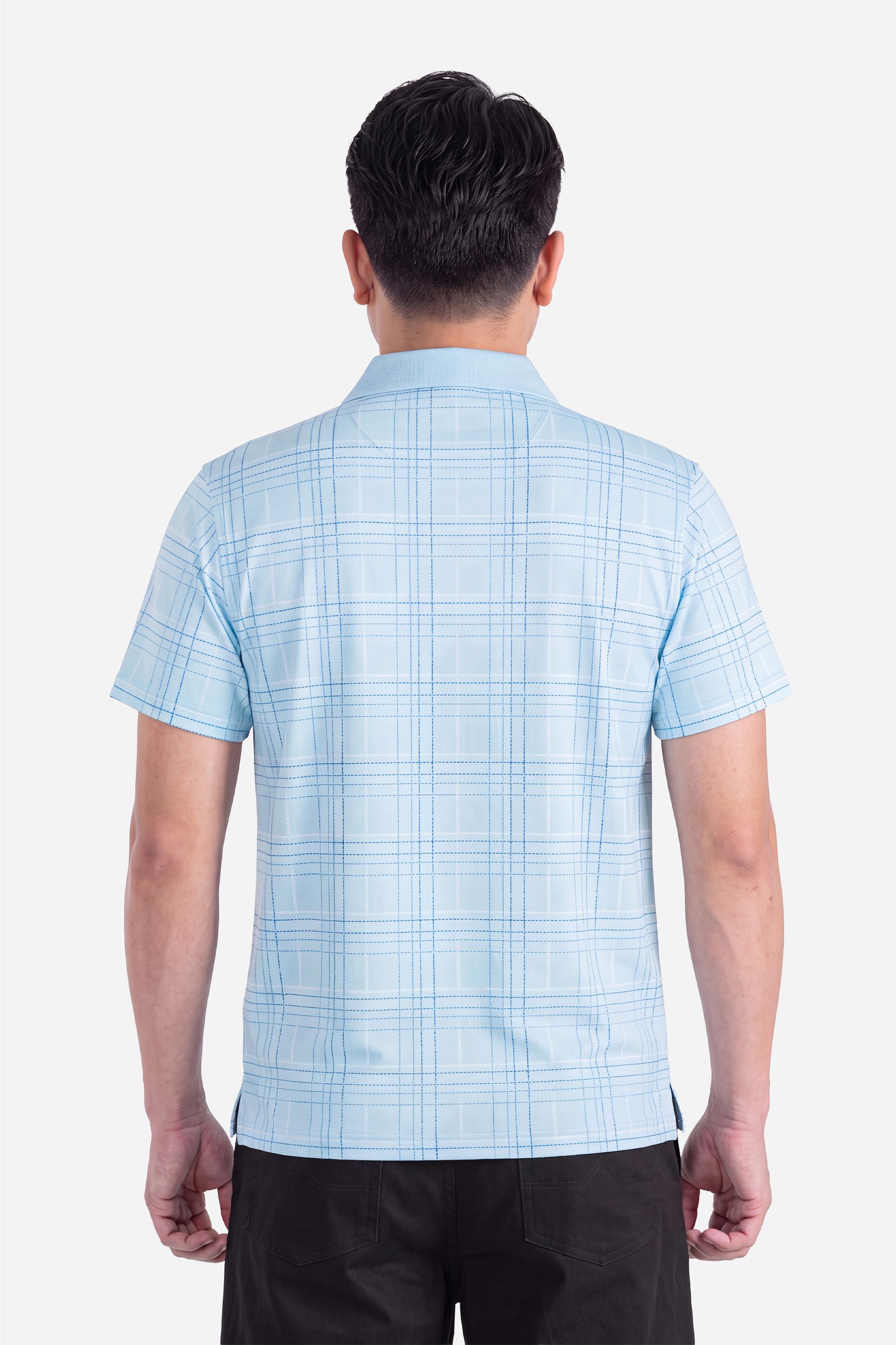 Áo Polo Kẻ Caro Nam Trung Niên Mềm Mịn Co Giãn Chống Nhăn Màu Rêu Nhạt_thumbnail_12