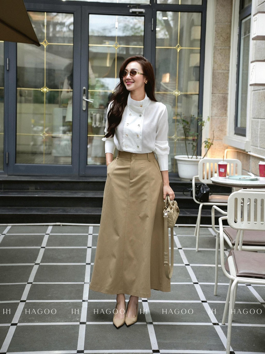 Sơ mi tơ cổ đứng rộng đáp gấu_thumbnail_2