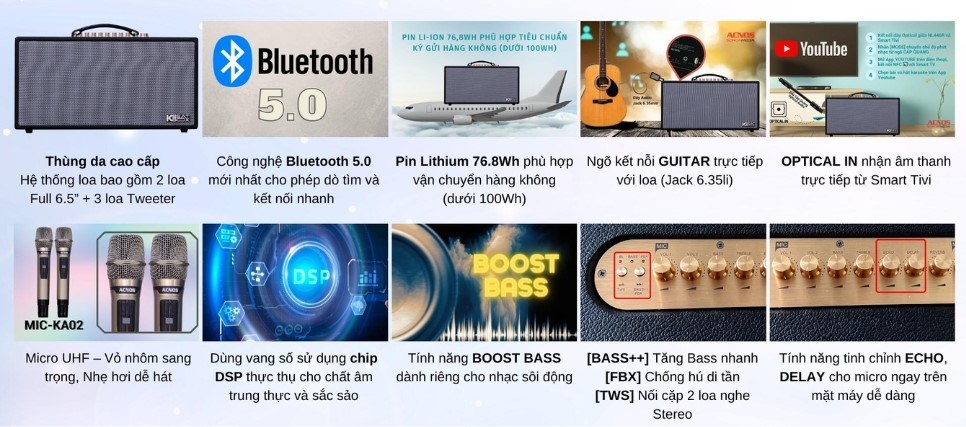 Đánh giá chất lượng loa karaoke xách tay Acnos CS450SR