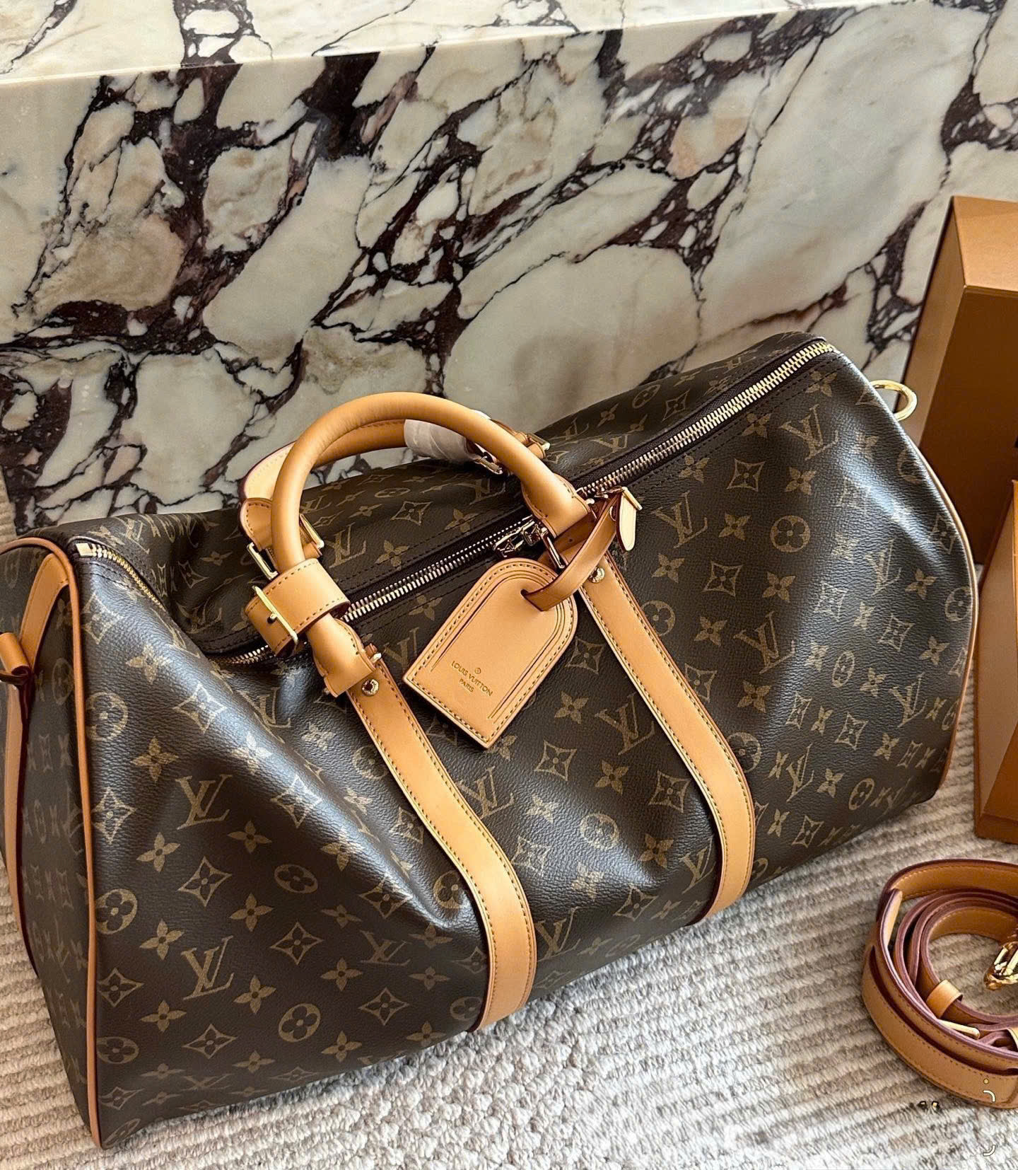 Túi du lịch Louis Vuitton Keepall Bandoulière size 55_thumbnail_2