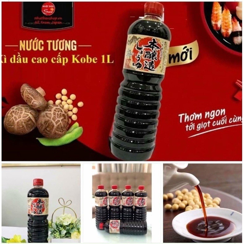 Nước Tương Xì Dầu Cao Cấp Kobe 1L