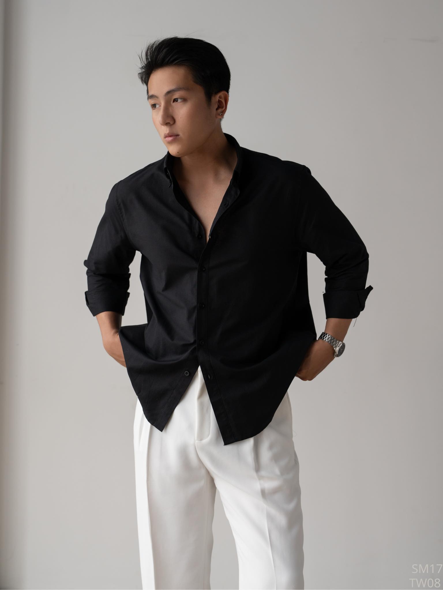 Áo Sơ Mi Dài Tay Enzo Vải Oxford Cổ Button Down Form Relaxed_thumbnail_6