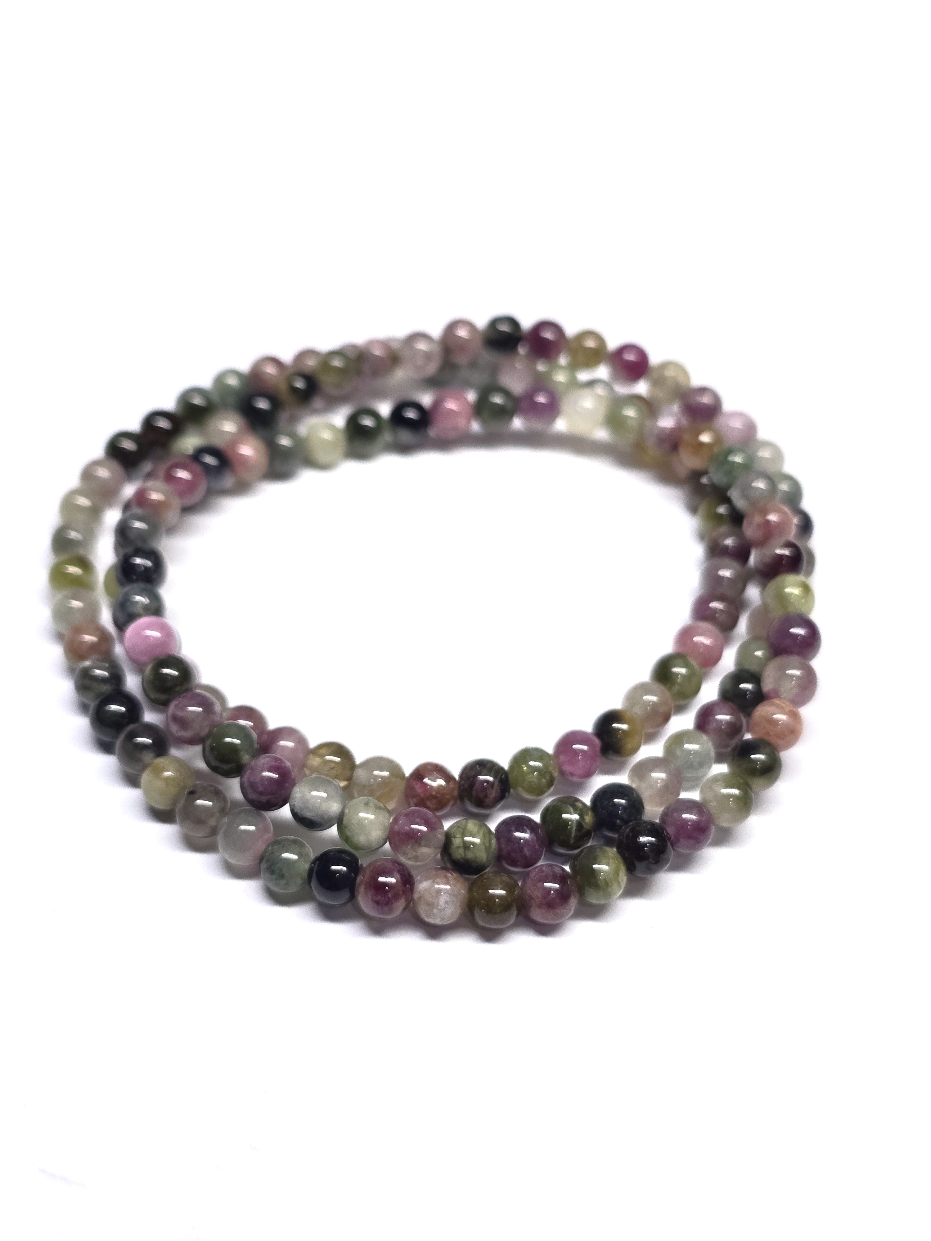 Vòng Chuỗi Quấn 3 Tourmaline Đa Sắc_thumbnail_2