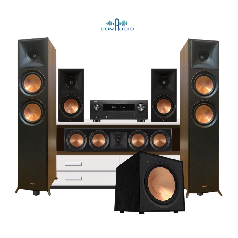 Combo Amply DENON AVR X3800H + Front KLIPSCH RP 6000F II + Center KLIPSCH RP - 504C + Bookshelf  KLIPSCH RP-500M II + Sub KLIPSCH R - 121SW - B118_thumbnail_1