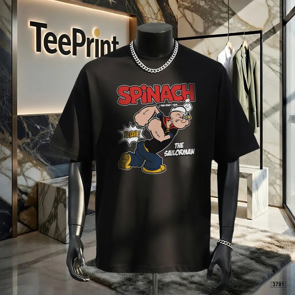 Áo thun Popeyes Spinach basic street style cool ngầu dễ phối TeePrint 3781