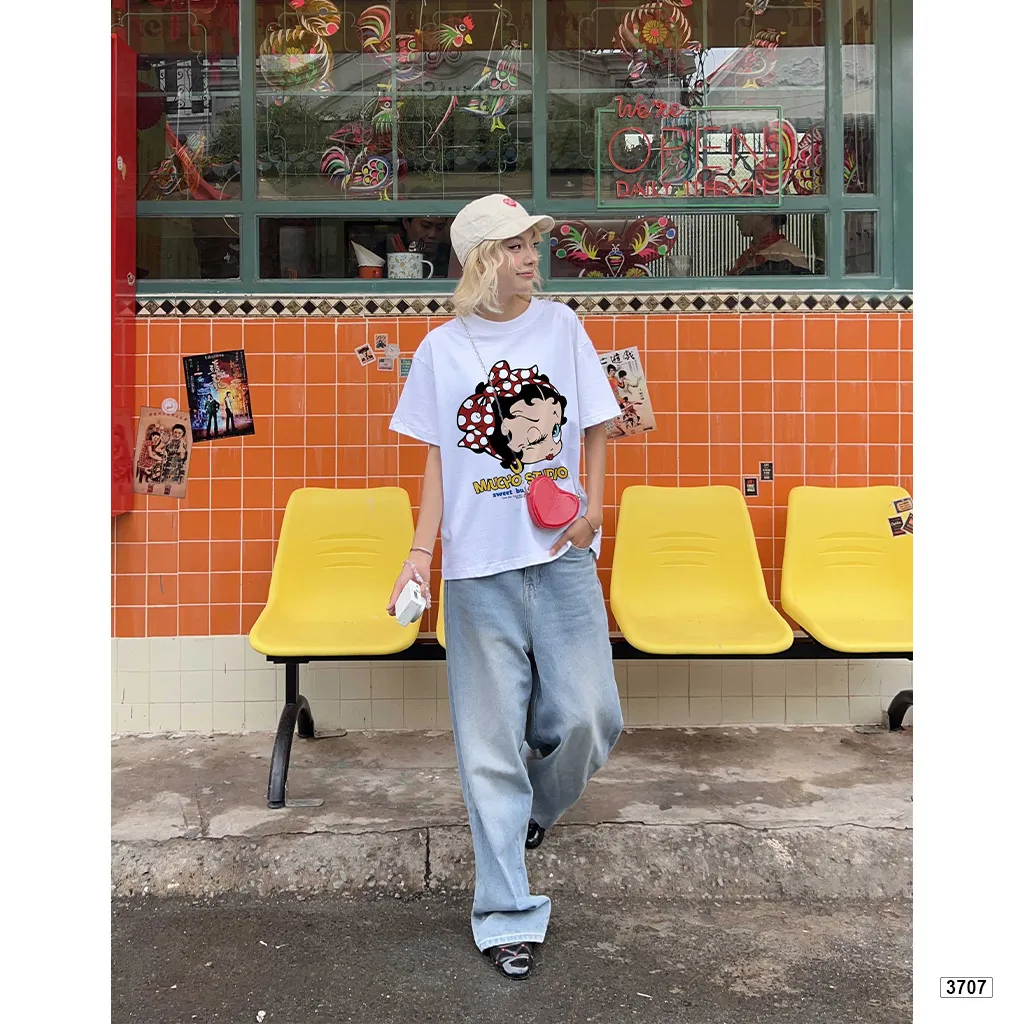 Áo thun nữ form boxy nhân vật hoạt hình dễ thương Miucho 3707_thumbnail_5