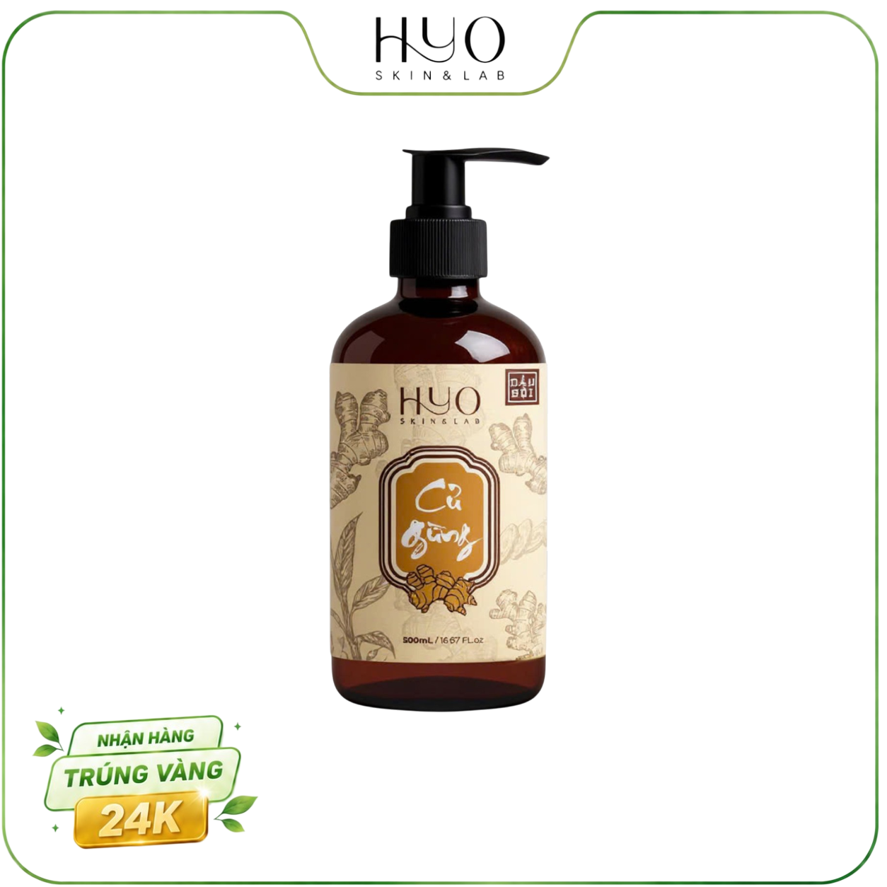 DẦU GỘI GỪNG 500ML - HYO SKIN & LAB