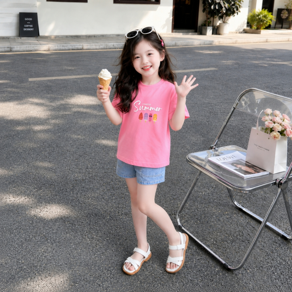 Áo thun bé gái màu hồng nhiều mẫu xinh - Loza Kids AT068_thumbnail_4