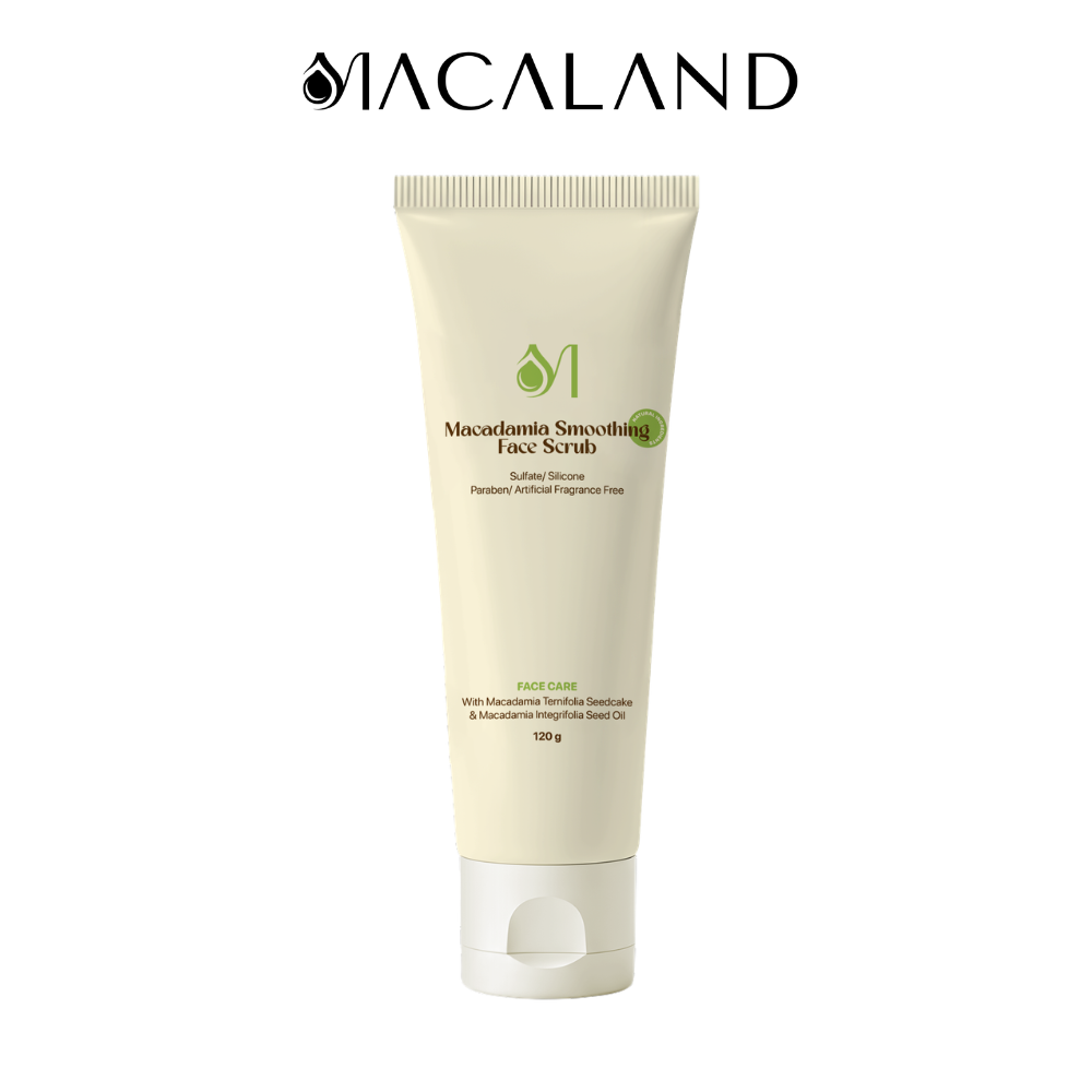 Tẩy Tế Bào Chết Da Mặt Mắc Ca 120g Làm Mịn Da Macaland - Macadamia Smoothing Face Scrub