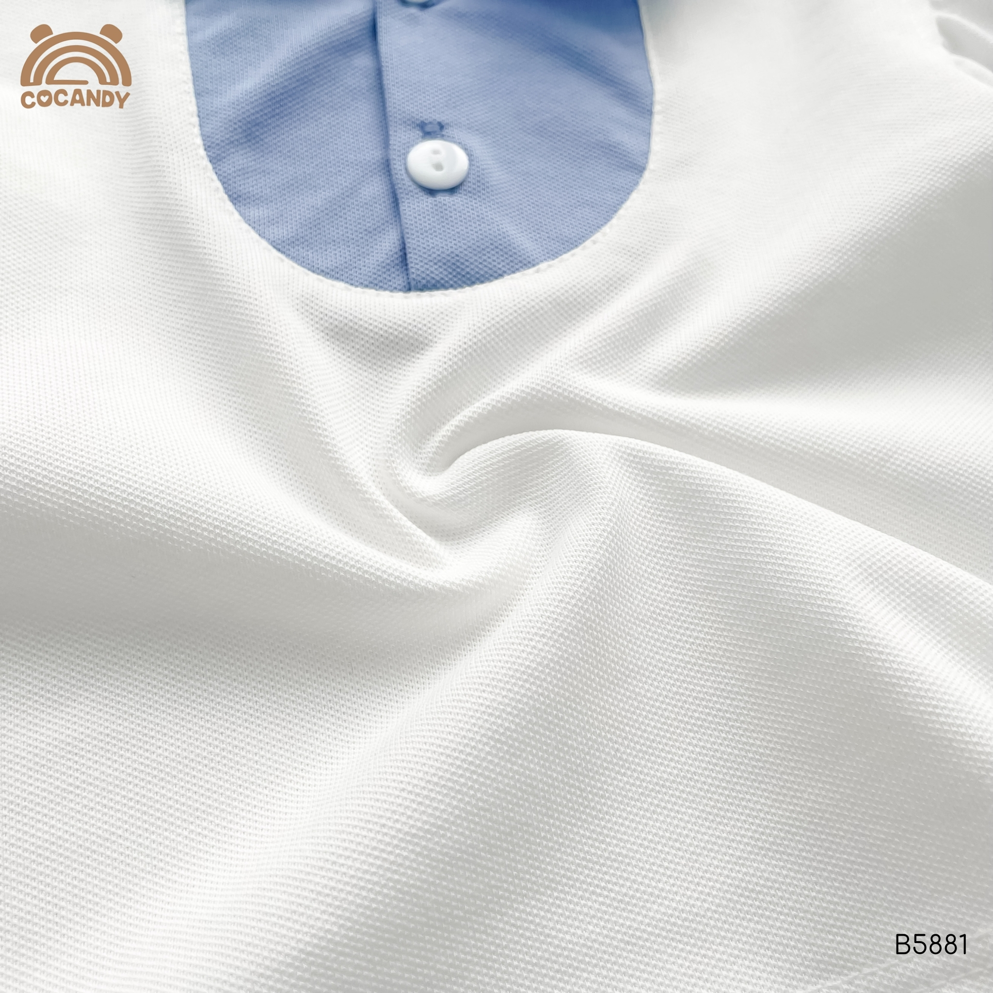 Bộ sát nách TRẮNG phối chân váy xanh dương tay bèo_thumbnail_6