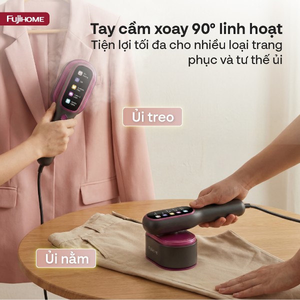 Bàn là (bàn ủi) hơi nước cầm tay Fujihome SI718AB ( chọn là theo loại vải )_thumbnail_8