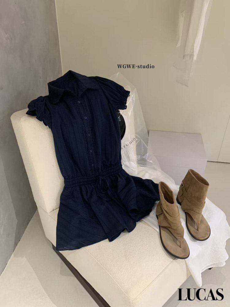 Set áo thô thêu cổ đức cộc tay + chân váy xòe cạp nơ dáng ngắn WGWE_thumbnail_2