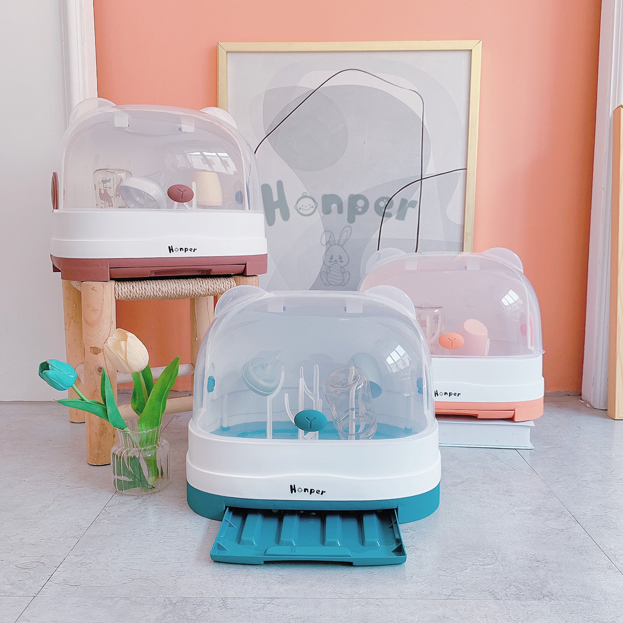 Giá úp bình gấu Honper