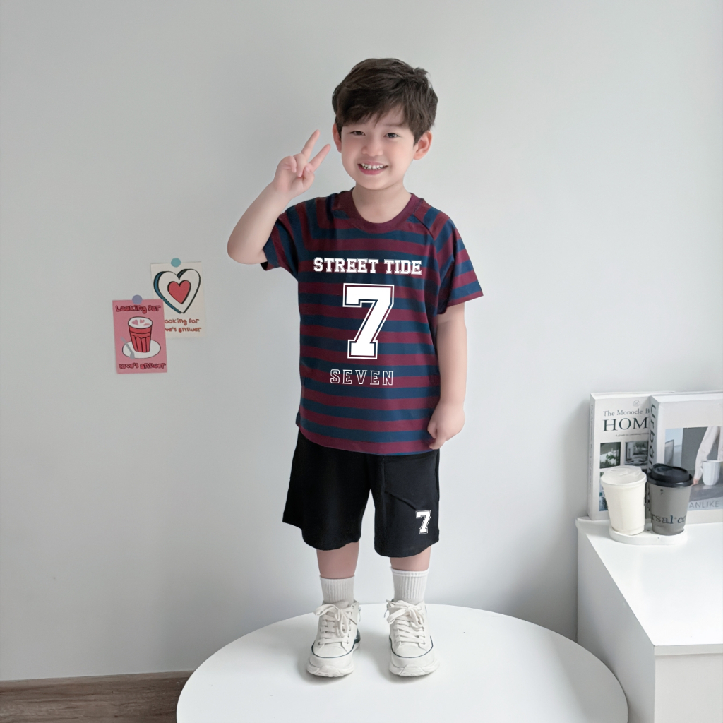 Đồ bộ kẻ bé trai hình số 7- Loza CK683