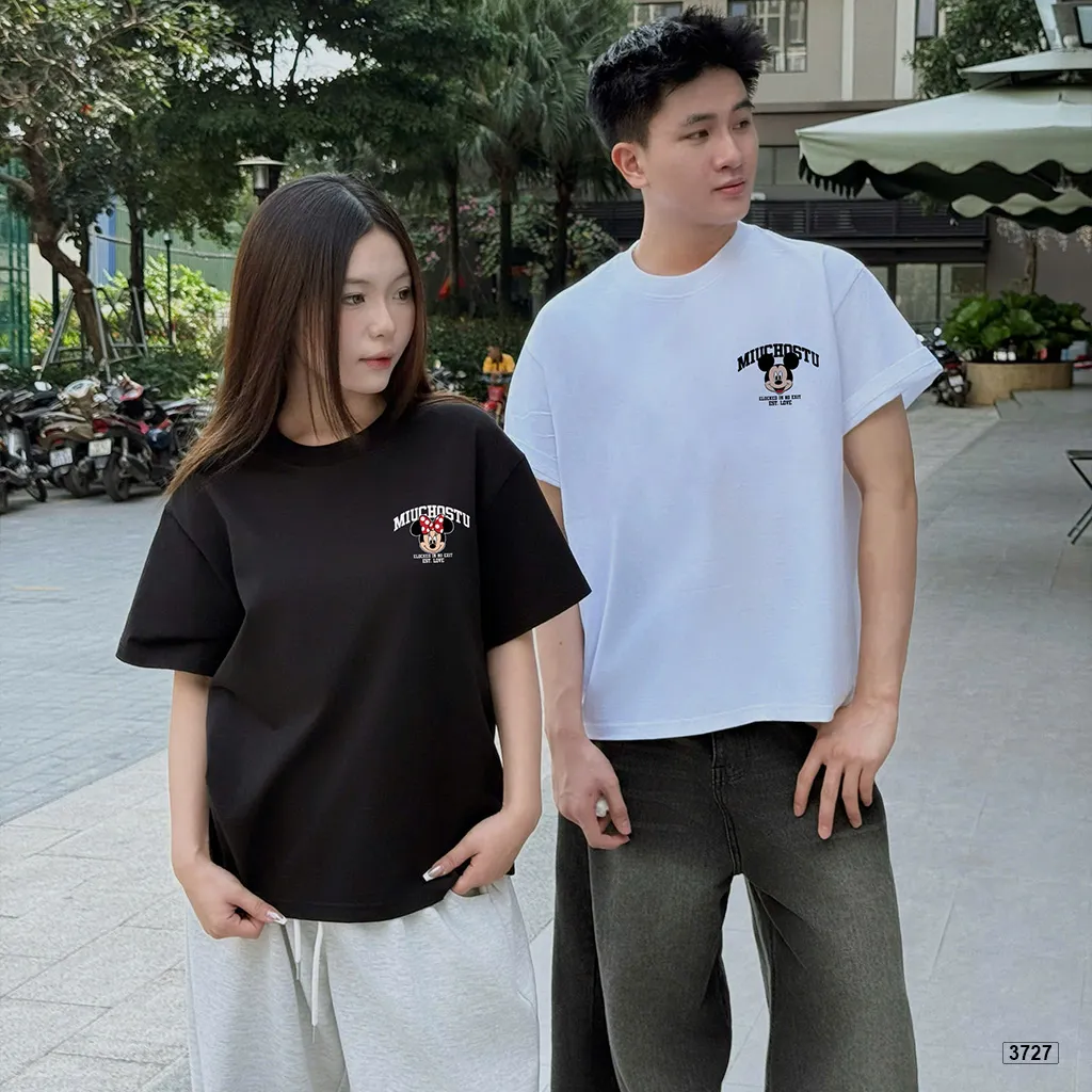 Áo thun boxy couple Chuột Miickey và Minniie Miucho 3727_thumbnail_2