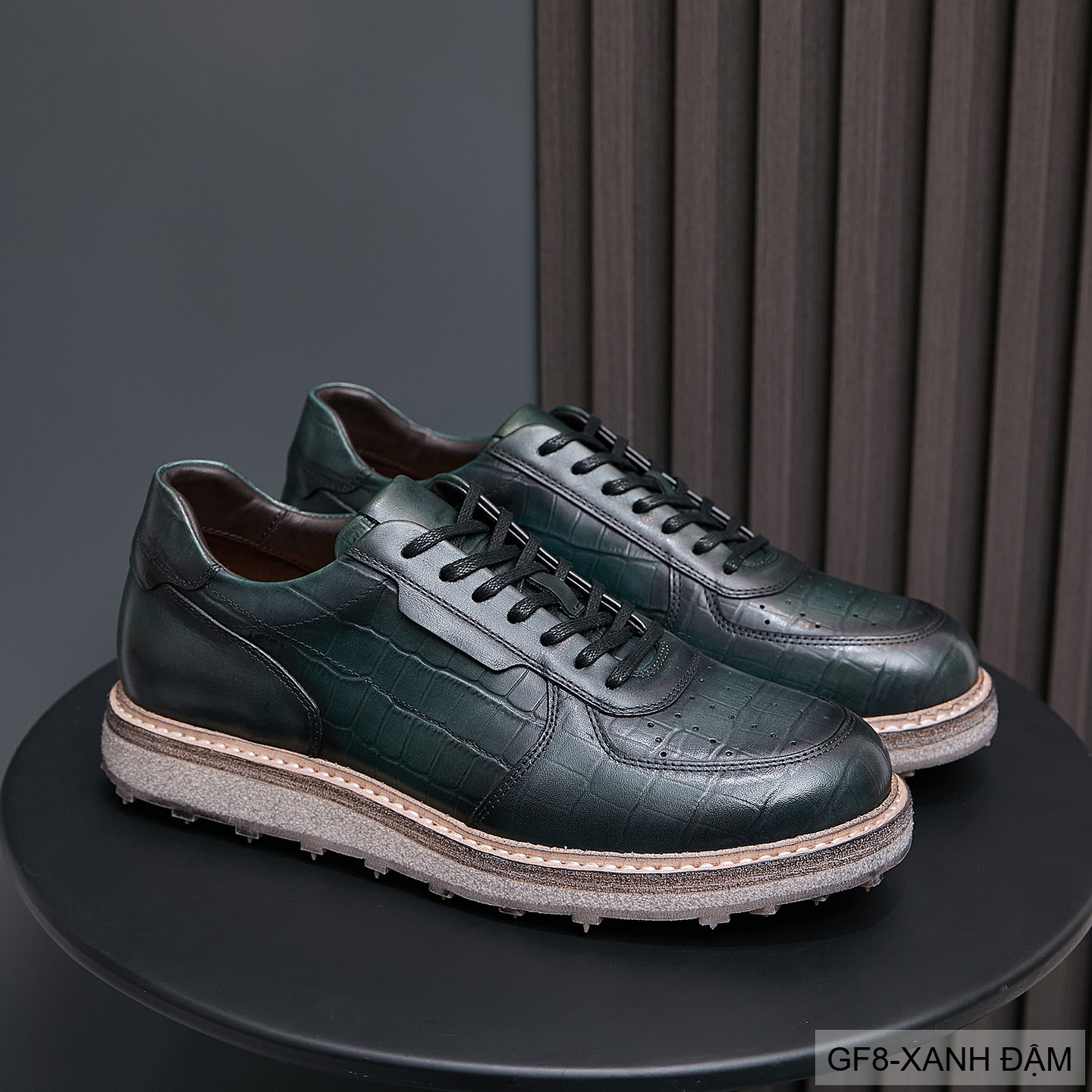 GF8 - Giày thể thao nam cổ thấp da bò họa tiết cá sấu đế Goodyear phong cách casual_thumbnail_22