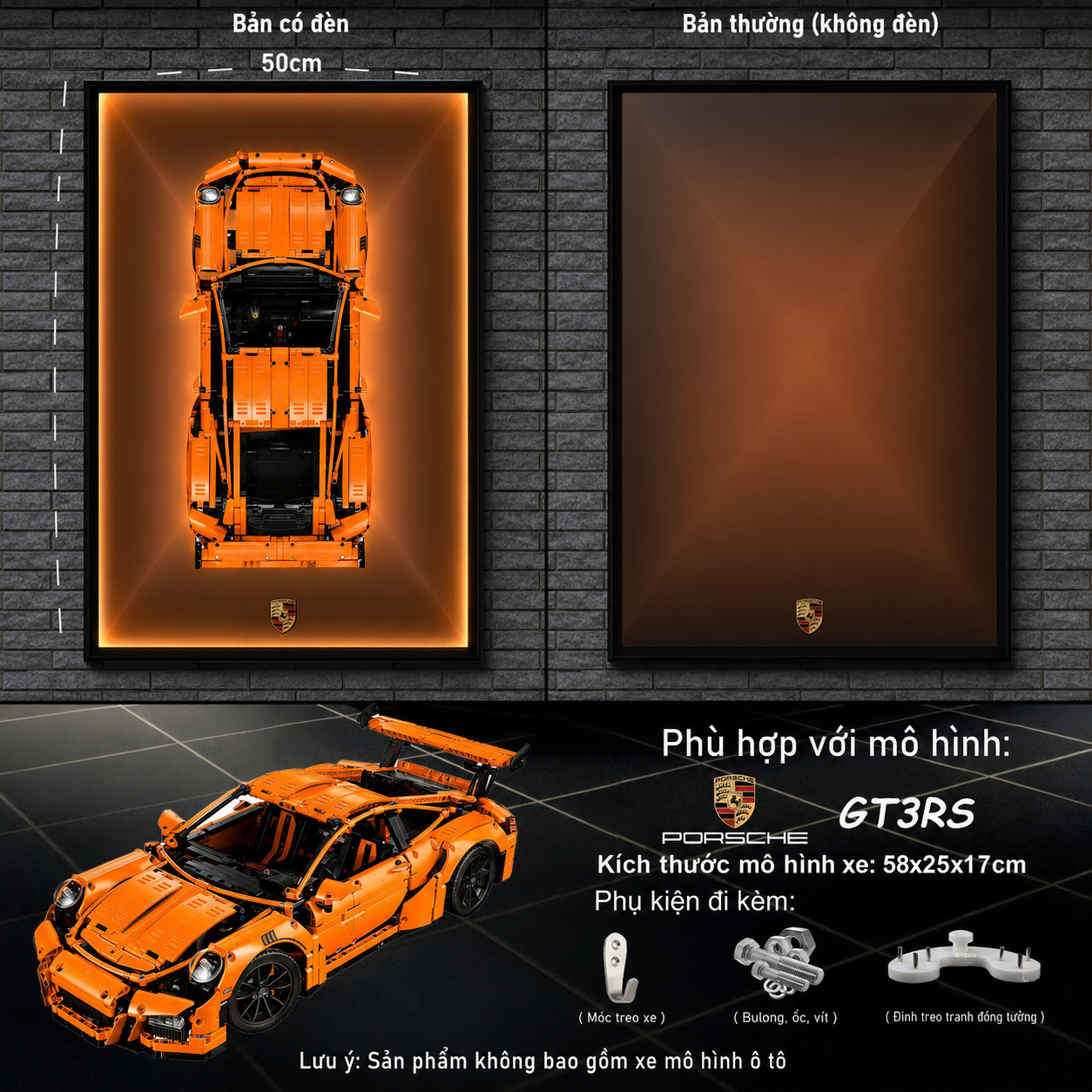 Khung Trưng Bày LEGO Porsche 911 GT3