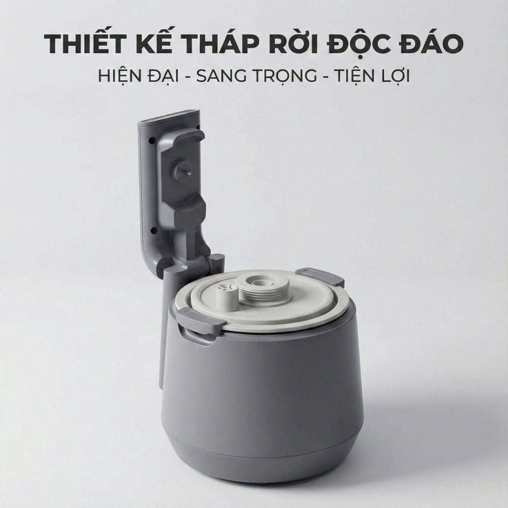 Nồi Cơm Điện Áp Suất Lòng Sứ Dưỡng Sinh Mishio MK396 dung tích 0.8L cho 1-2 người – Bí Quyết Cho Cơm Gạo Lứt_thumbnail_8