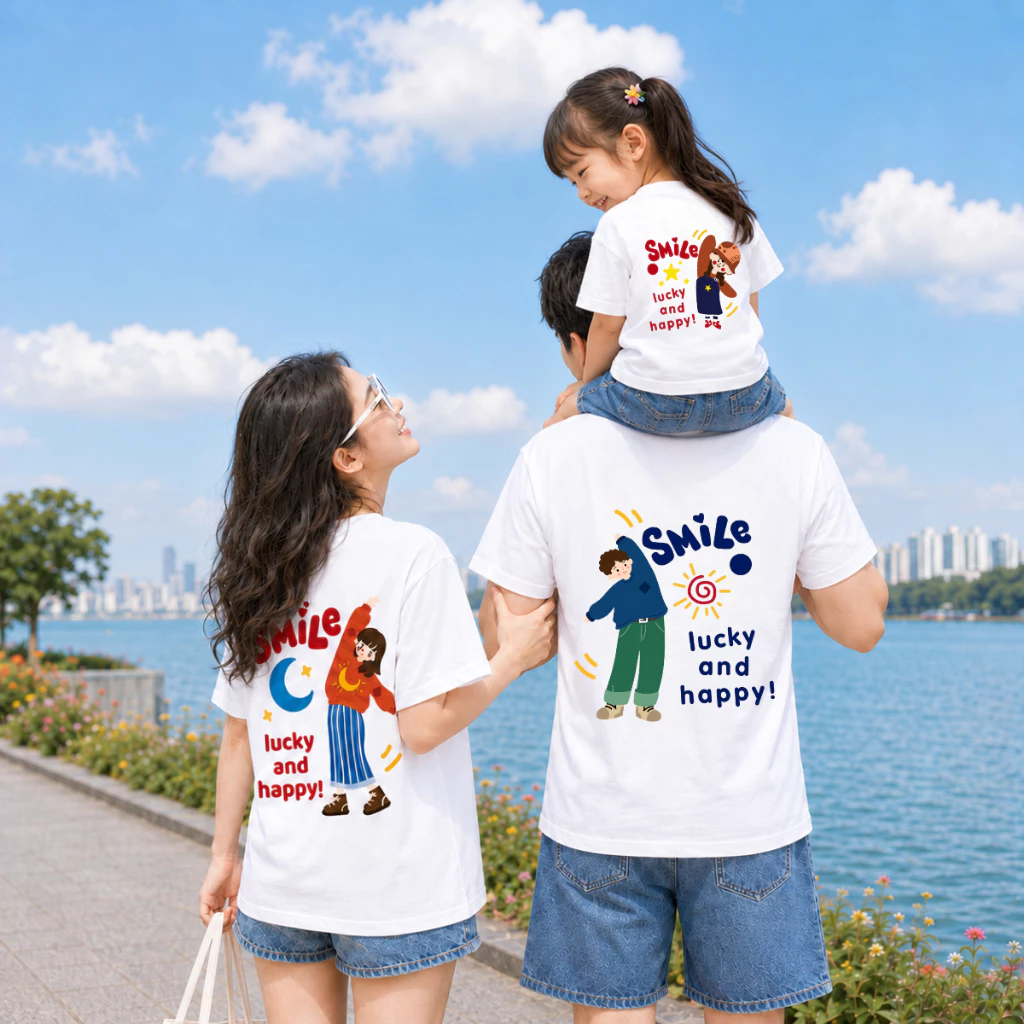 Áo phông gia đình hình Smile đáng yêu - Áo đồng phục gia đình – Mã GĐ012_thumbnail_2