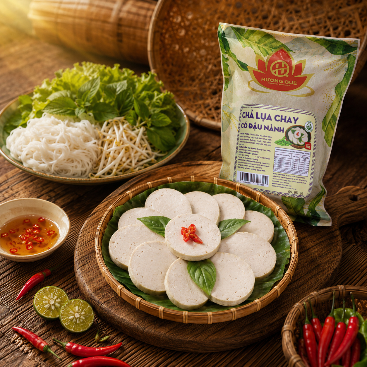 [Hàng mát] Chả Lụa Chay Có Đậu Nành 250g