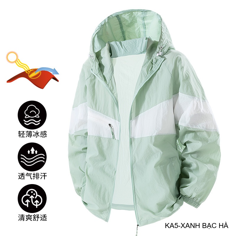 KA5 - Áo Khoác Chống Nắng Mùa Hè 2025 Phong Cách Nhật Bản, Thoáng Khí, Có Mũ, Size Lớn
