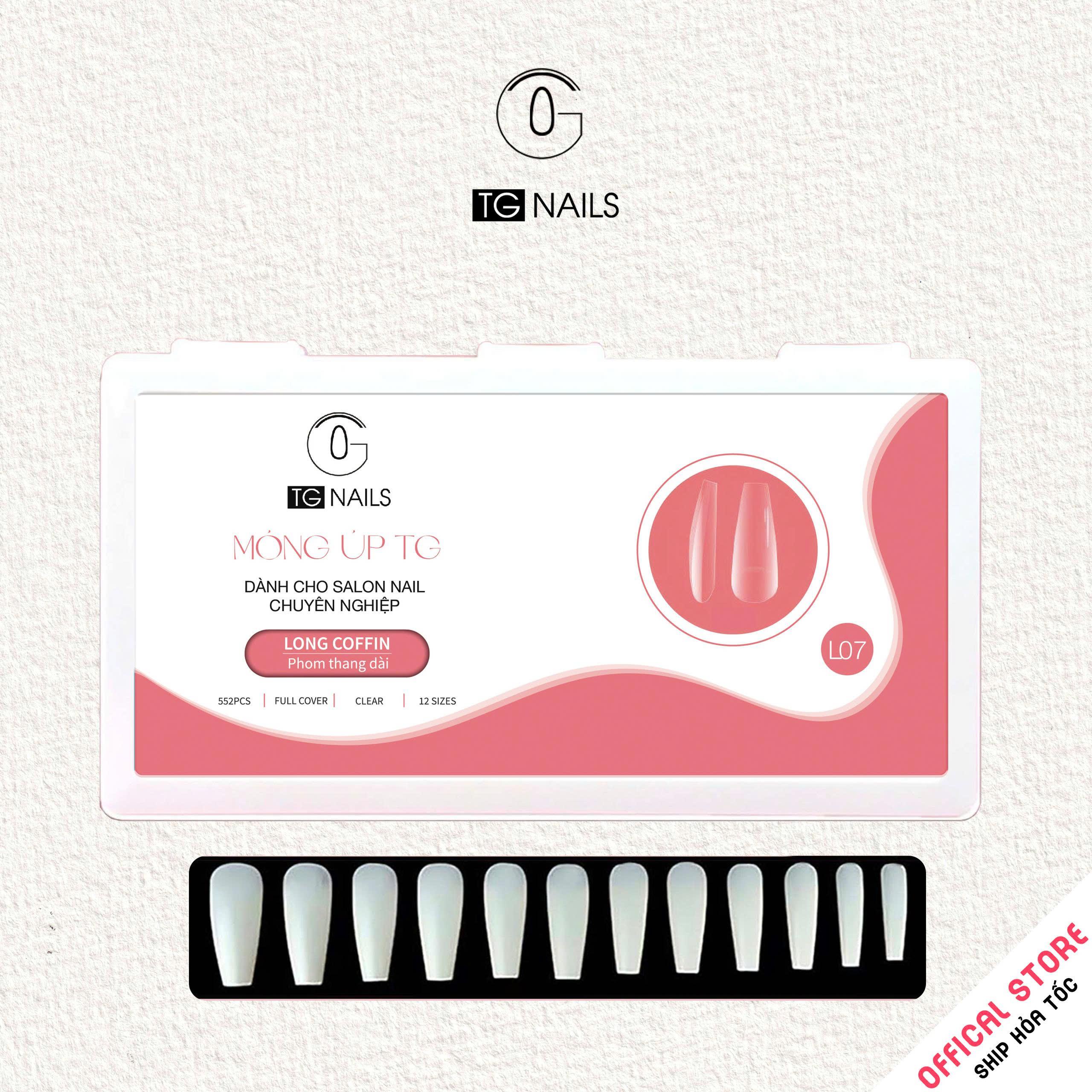 Phụ kiện gắn móng: Móng tay giả, kt(L1.2- 2.5*1.3)cm(+/-10%), chất liệu nhựa, nhãn hiệu TG, mới 100%._thumbnail_14