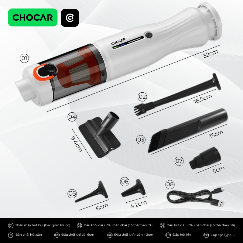 Máy Hút Bụi Ô Tô Không Dây Mini Cầm Tay 12000PA_thumbnail_7