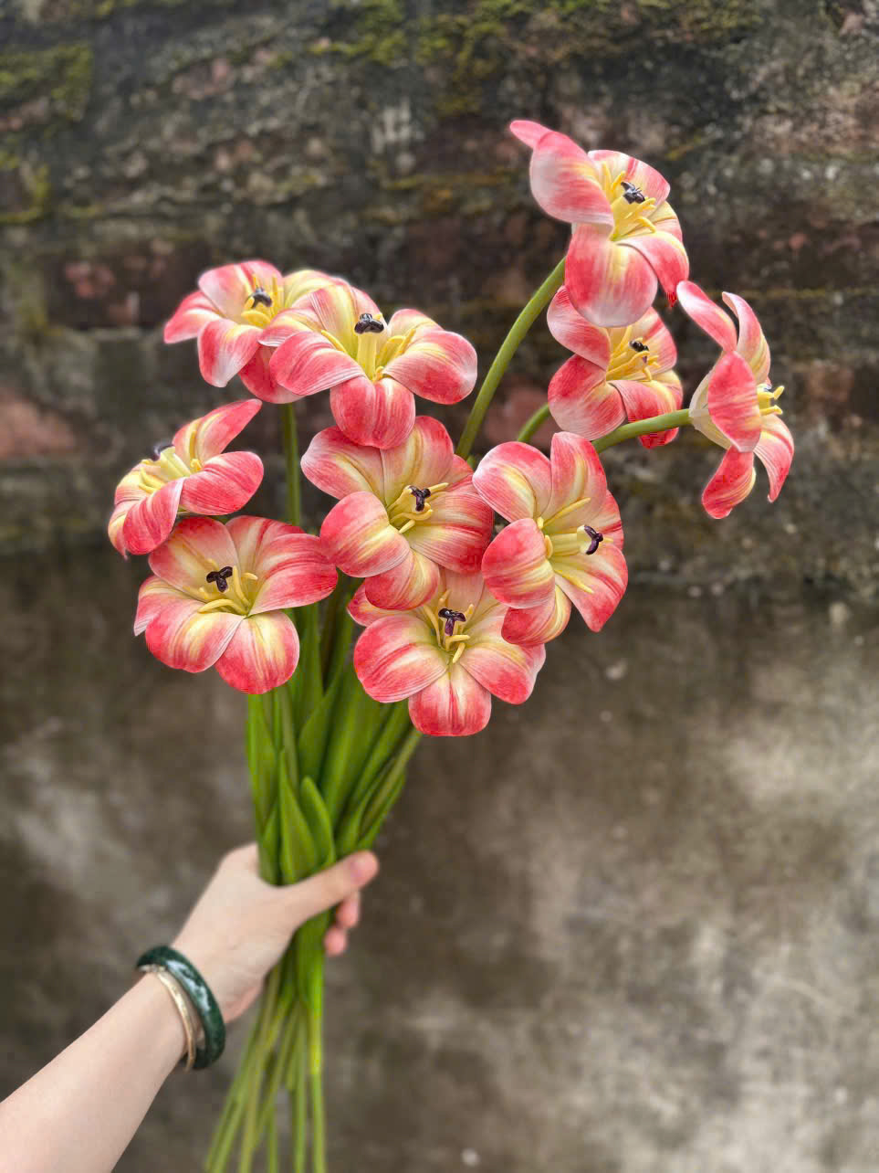 Hoa Tulip Nở Hoa Lụa Cao Cấp Trang Trí Không Gian Hiện Đại Bền Đẹp Không Cần Chăm Sóc_thumbnail_6