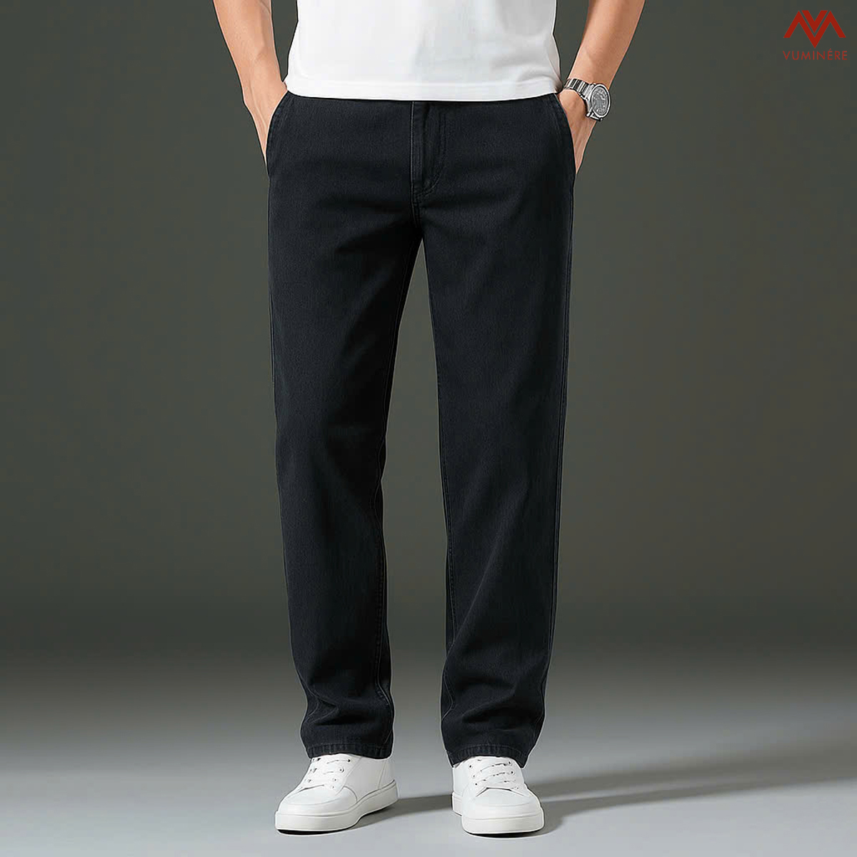  Quần Jeans nam dáng suông, rộng vừa ( JG )