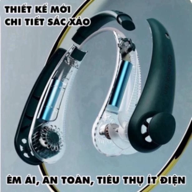 Quạt Đeo Cổ Mini Không Cánh Thổi 360 Độ Có 3 Chế Độ Gió , Dáng Thể Thao - Siêu Phẩm Hè_thumbnail_5