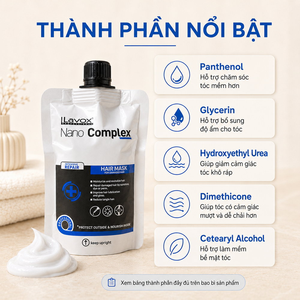 [Chính Hãng] Kem Ủ Tóc Phục Hồi Lavox Nano Complex 150ml - Cứu Tinh Tóc Khô Xơ, Hư Tổn Chuẩn Salon_thumbnail_5