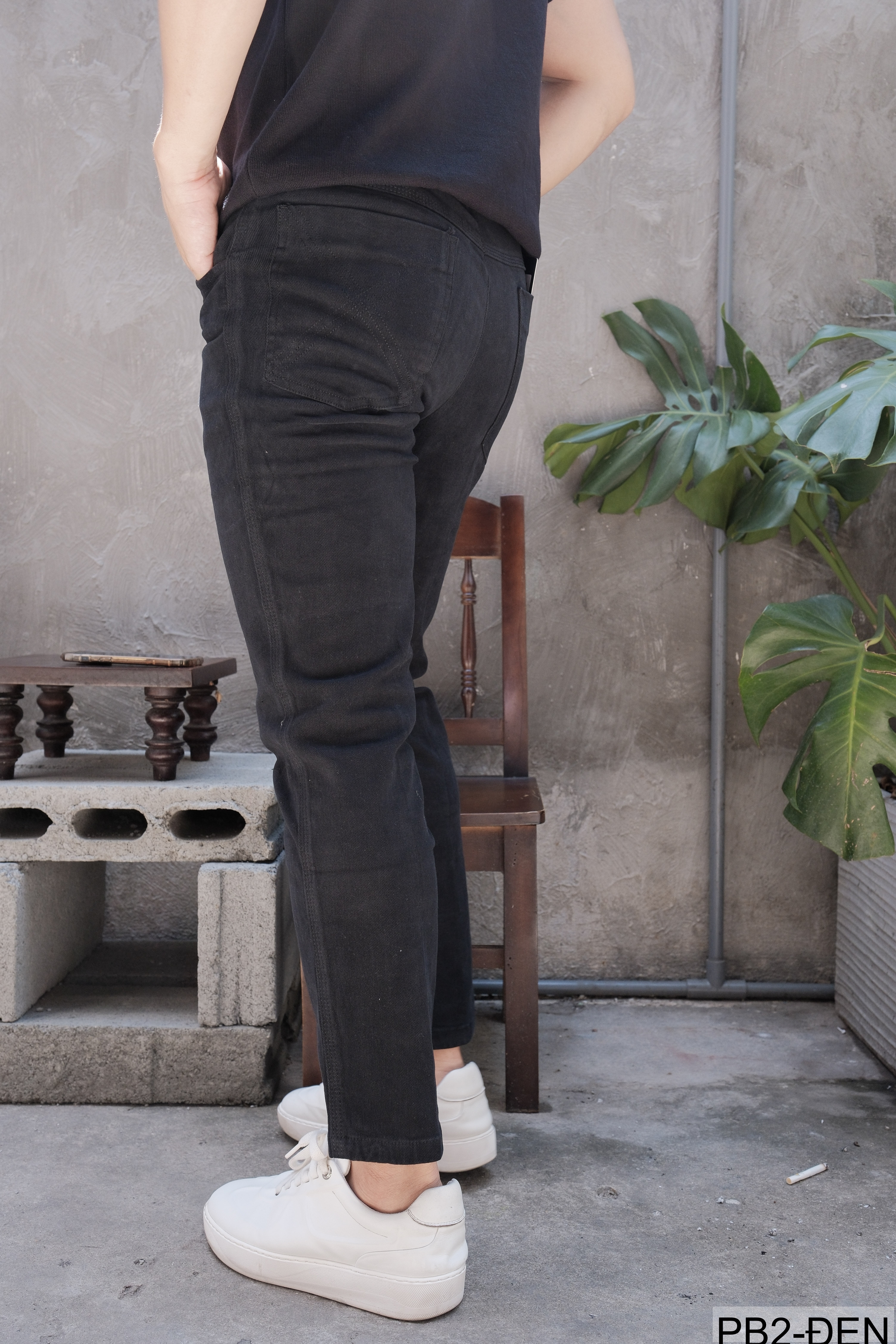 PB2 - Quần Jeans Nam Ống Đứng Cổ Điển, Chất Cotton Co Giãn, Màu Kaki Đen, Phù Hợp Đi Chơi Đi Làm_thumbnail_7