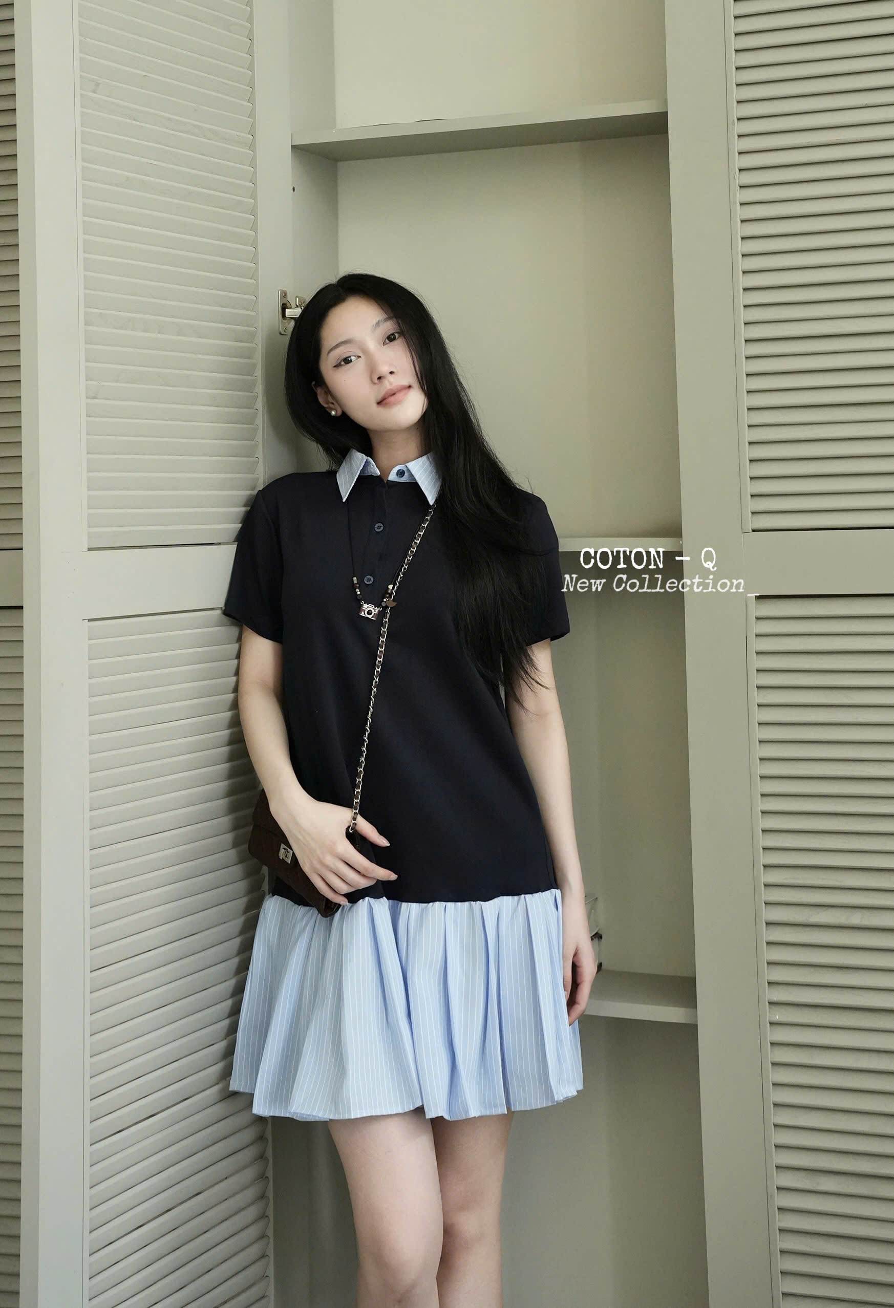 Đầm suông có cổ ( XANH ĐEN )_thumbnail_27