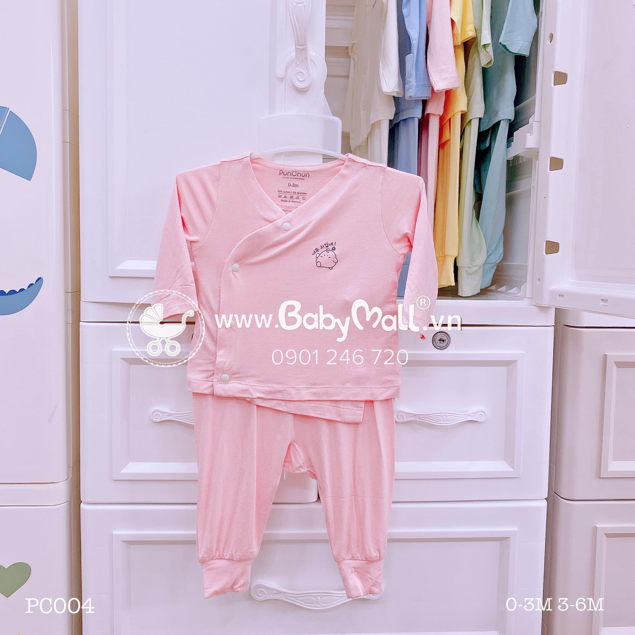 Bộ dài tay cúc chéo PUNCHUN