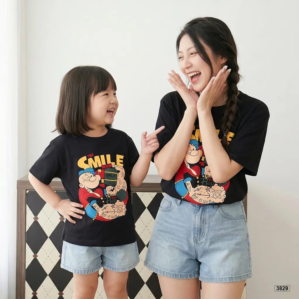 Áo thun gia đình mẹ và bé hoạt hình năng động dễ thương Kado 3829_thumbnail_5
