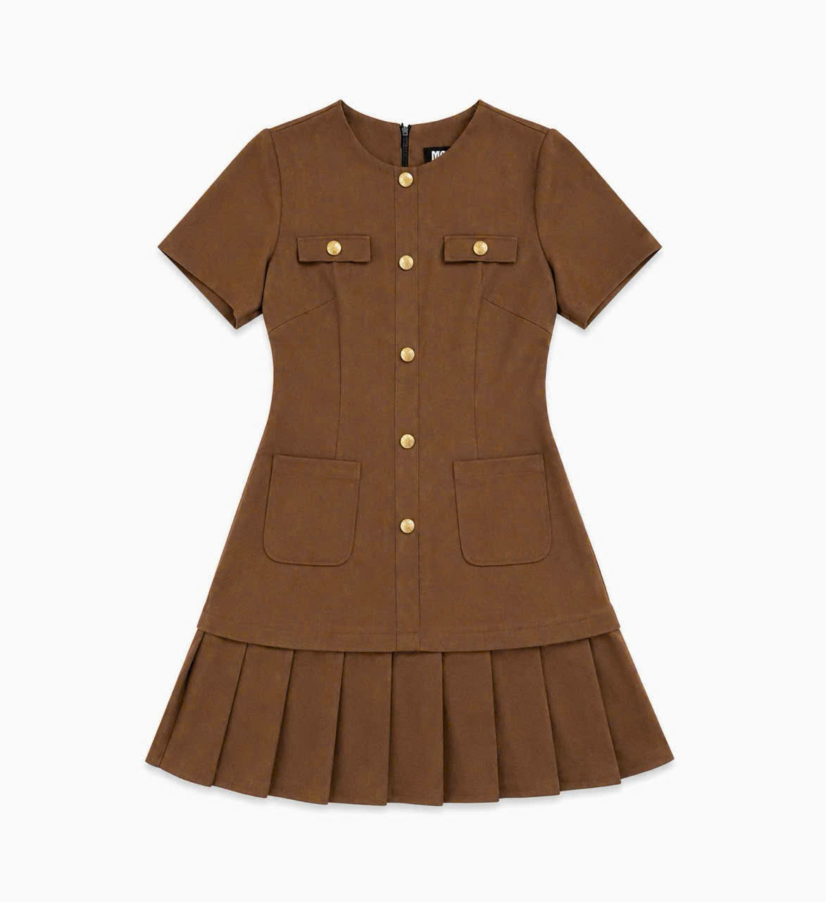 E705 ĐẦM NÂU HẠ EO PHỐI CÚC DKNY