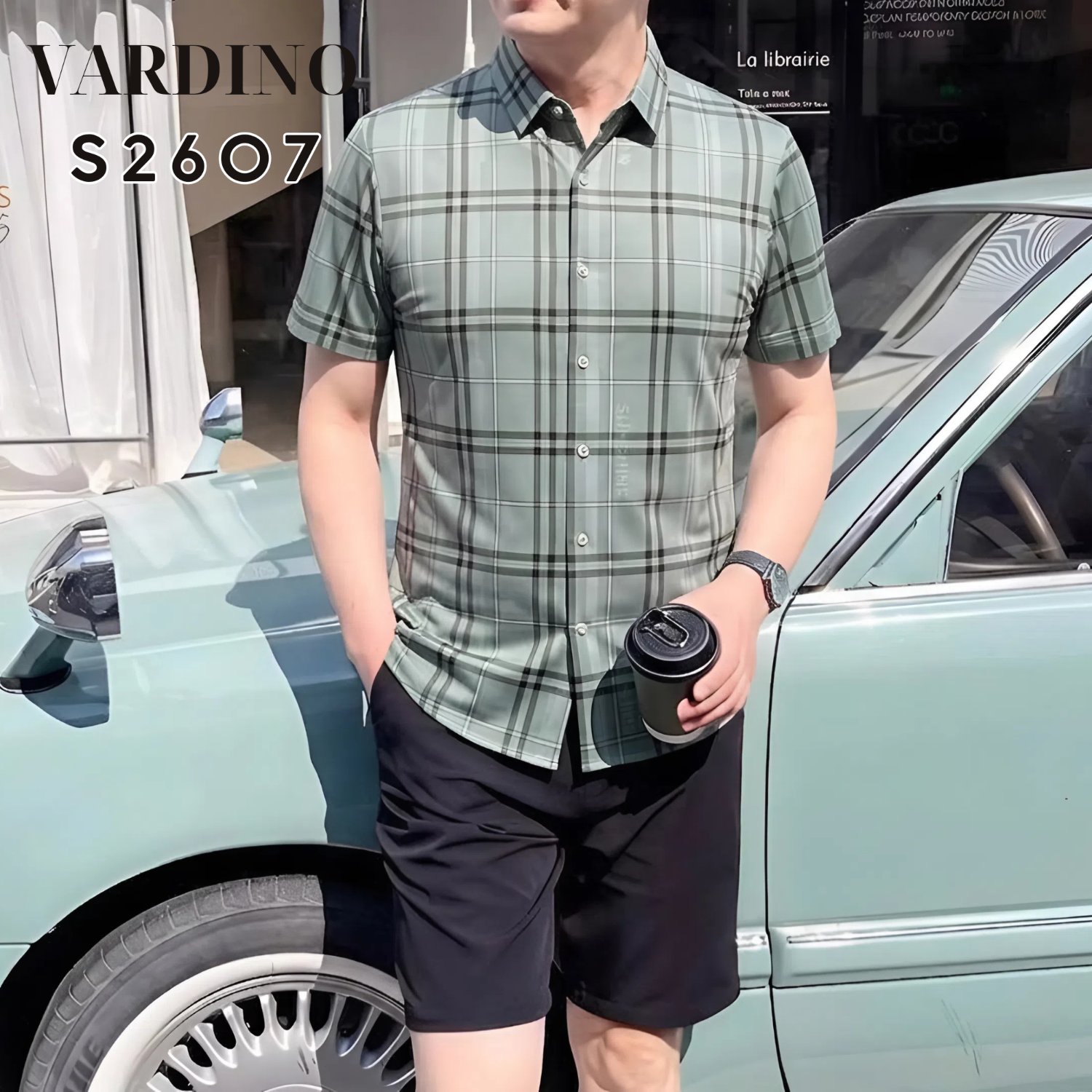 Sơ mi kẻ ngắn tay Vardino S2607_thumbnail_2