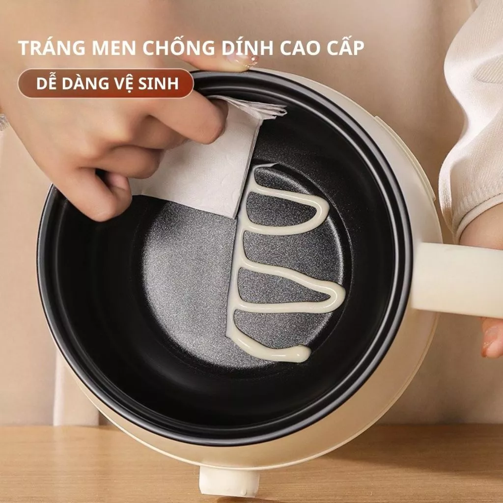 Nồi lẩu  Mini YUNA Đa Năng 2 tầng Chống Dính Tiện Lợi Cho Sinh Viên Dân Văn Phòng Và Gia Đình Nấu Mì_thumbnail_9