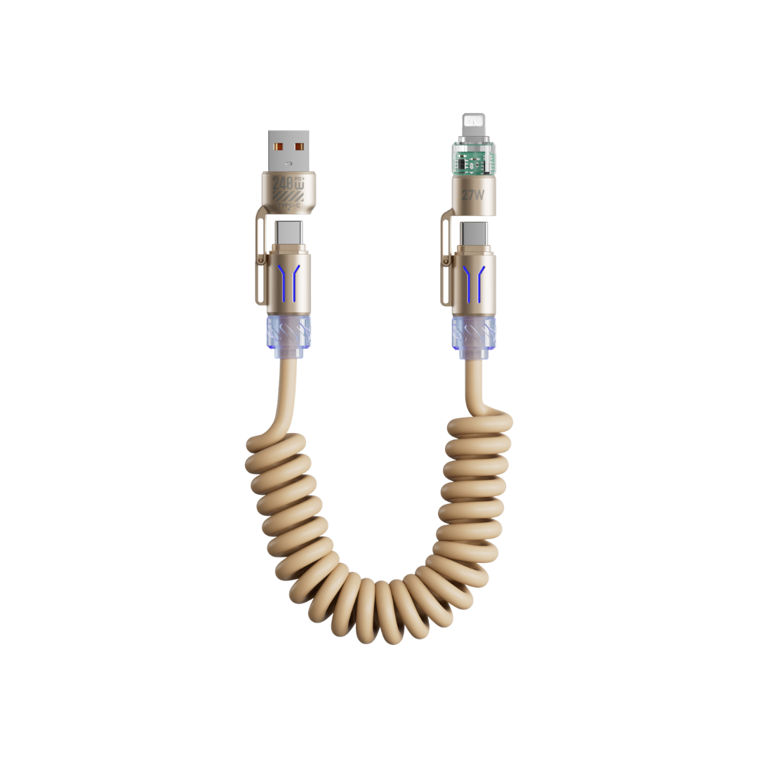 Cáp sạc nhanh 4 in 1 Lò Xo DC22 240W_thumbnail_2