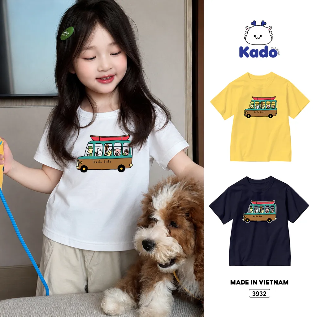 Áo thun bé trai bé gái hoạt hình đáng yêu Kado 3932