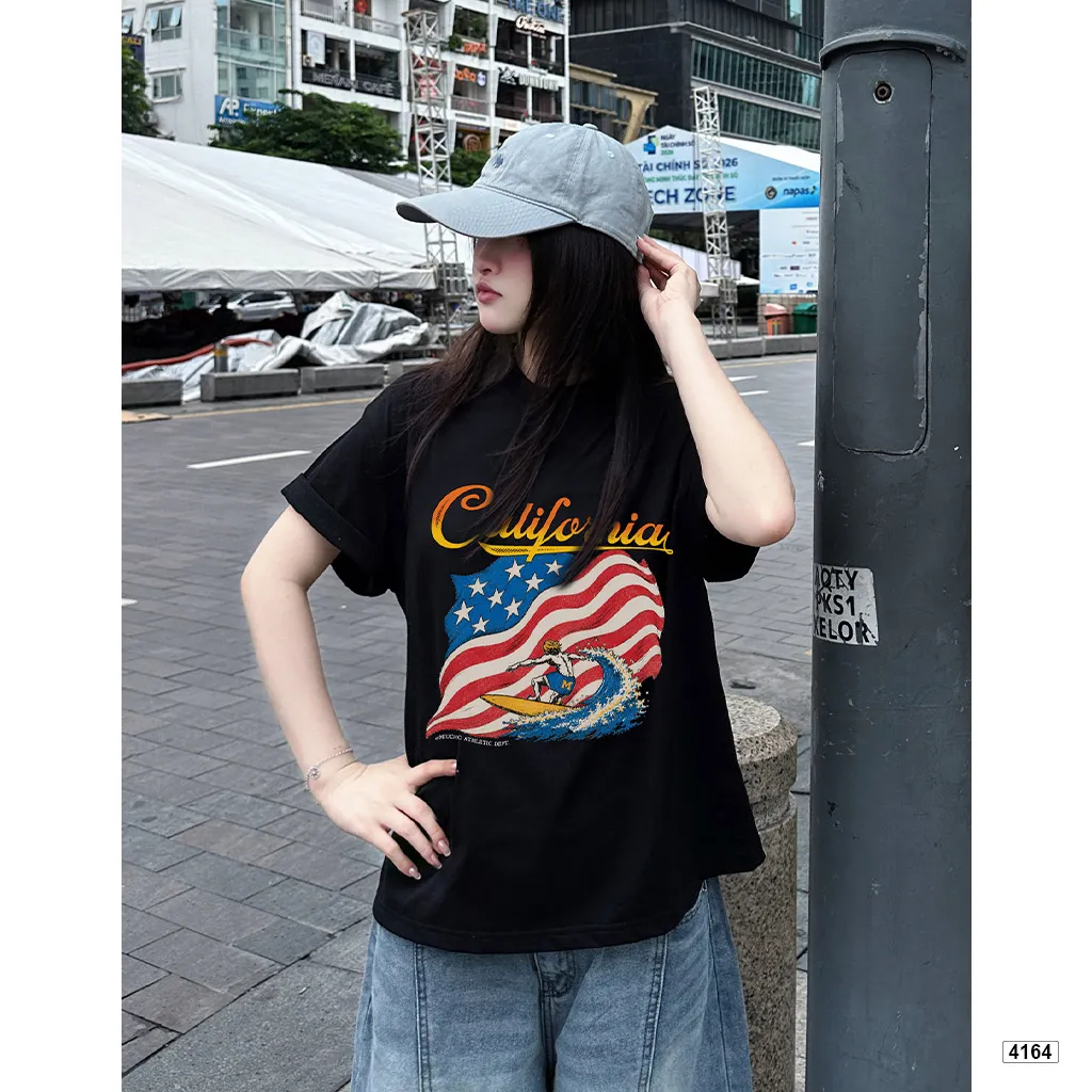 Áo thun boxy nam nữ street style California Miucho 4164_thumbnail_2